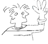 erhobene Hand