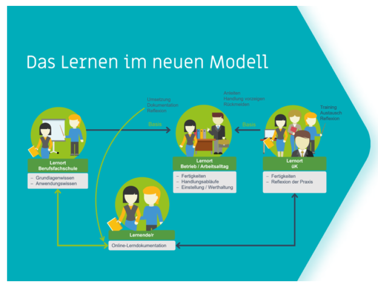 Grafik Ausbildung Lernen im neuen Modell
