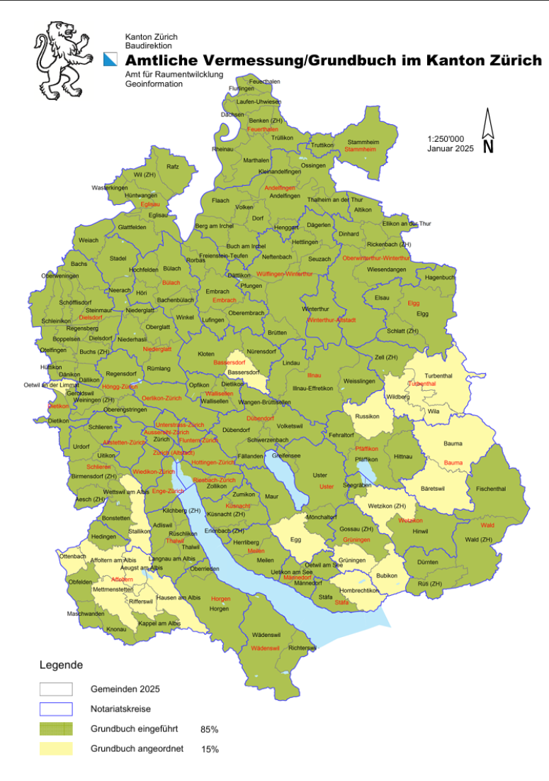 Grafik Amtliche Vermessung Grundbuch Kanton ZH