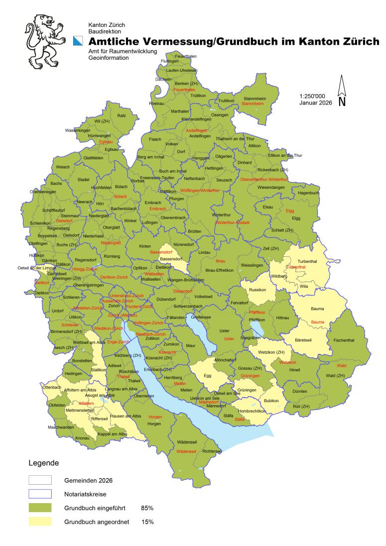 Grafik Amtliche Vermessung Grundbuch Kanton ZH